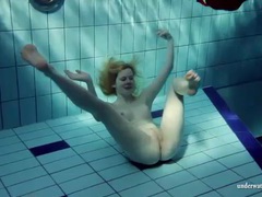 KiloLesbians presents: Blonde goes for a swim and strips