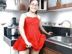 KiloLesbians presents: Monstercock lingerie shemale cumshot cam