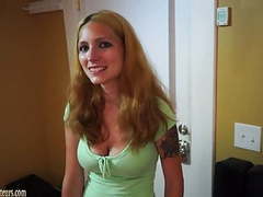 KiloLesbians presents: Big boob amateur on casting couch fucked pov
