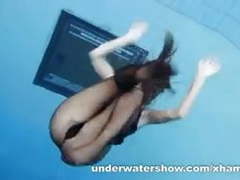 KiloLesbians presents: Zuzanna is swimming in pantyhose in the pool