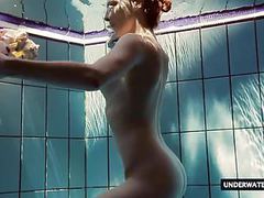 KiloLesbians presents: Hot big titted teen lera swimming in the pool