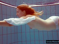 KiloLesbians presents: Redhead in a white dress and sexy bikini