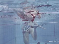 KiloLesbians presents: Roxalana chech in scuba diving in the pool
