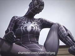 KiloLesbians presents: Real spider-woman super flexible - by helga