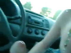 KiloLesbians presents: Car blowjob ends with cum in mouth and swallow