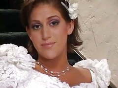 KiloLesbians presents: Bride & a hottie share a big cock
