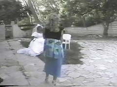 KiloLesbians presents: French girl gets fucked while wearing a white wedding dress