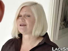 KiloLesbians presents: Busty mature lady pounded vigorously and sprayed with cum