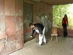KiloLesbians presents: German couple secretly fuck outdoors trying not to get caught