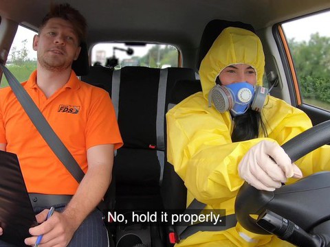 KiloLesbians presents: Driving instructor fucks orgasmic pussy of skinny czech lexi dona