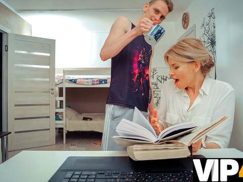 KiloLesbians presents: Tutor4k. dude uses dirty ideas and finally fucks sexy literature teacher