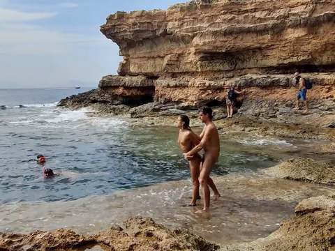 KiloLesbians presents: Divers watching us fuck at the beach give us some help