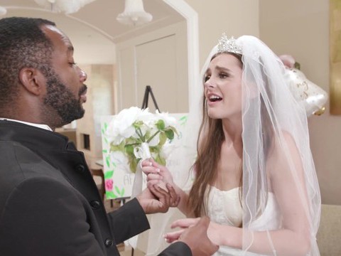 KiloLesbians presents: Hardcore interracial gangbang with hot ass bride aften opal. hd