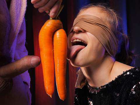 KiloLesbians presents: I'm very angry!! my stepbrother tricked me into sucking his dick with the help of taste game - xsanyany