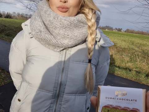KiloLesbians presents: I blow and fuck a stranger for the last dubai chocolate from the discount store - risky public sex - litclit