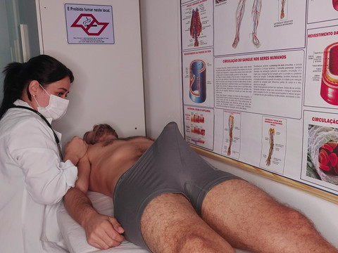 KiloLesbians presents: Patient's erection right in front of the nurse