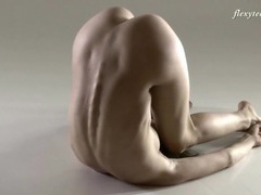 KiloLesbians presents: Stunningly fit teen bends her body in sexy ways