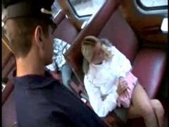 KiloLesbians presents: Girl fucked by two guys on rail car