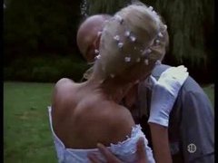 KiloLesbians presents: Naughty bride taken outdoors by two guys