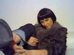 KiloLesbians presents: German girl looks hot sitting on the couch