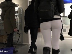 KiloLesbians presents: Jeny smith  camel toe white leggings