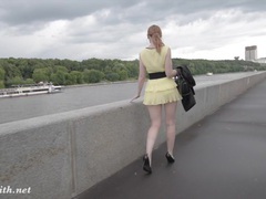 KiloLesbians presents: Jeny smith public flasher shares great upskirt views on the streets