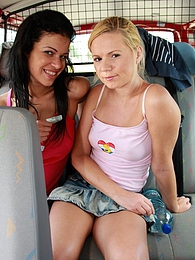KiloLesbians presents: Naughty young Ellis and her hot friend share a hard cock