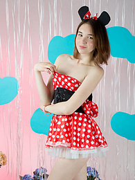 KiloLesbians presents: Breathtaking slender chick got rid of innocent clothing quickly and spread those smooth legs while showing her moist areas.