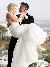 KiloLesbians presents: Hot blonde Anikka Albrite consummates her marriage vows after getting married