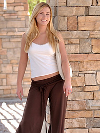 KiloLesbians presents: Light-Haired american cutie Summer Solstice removes her clothes and toys her twat